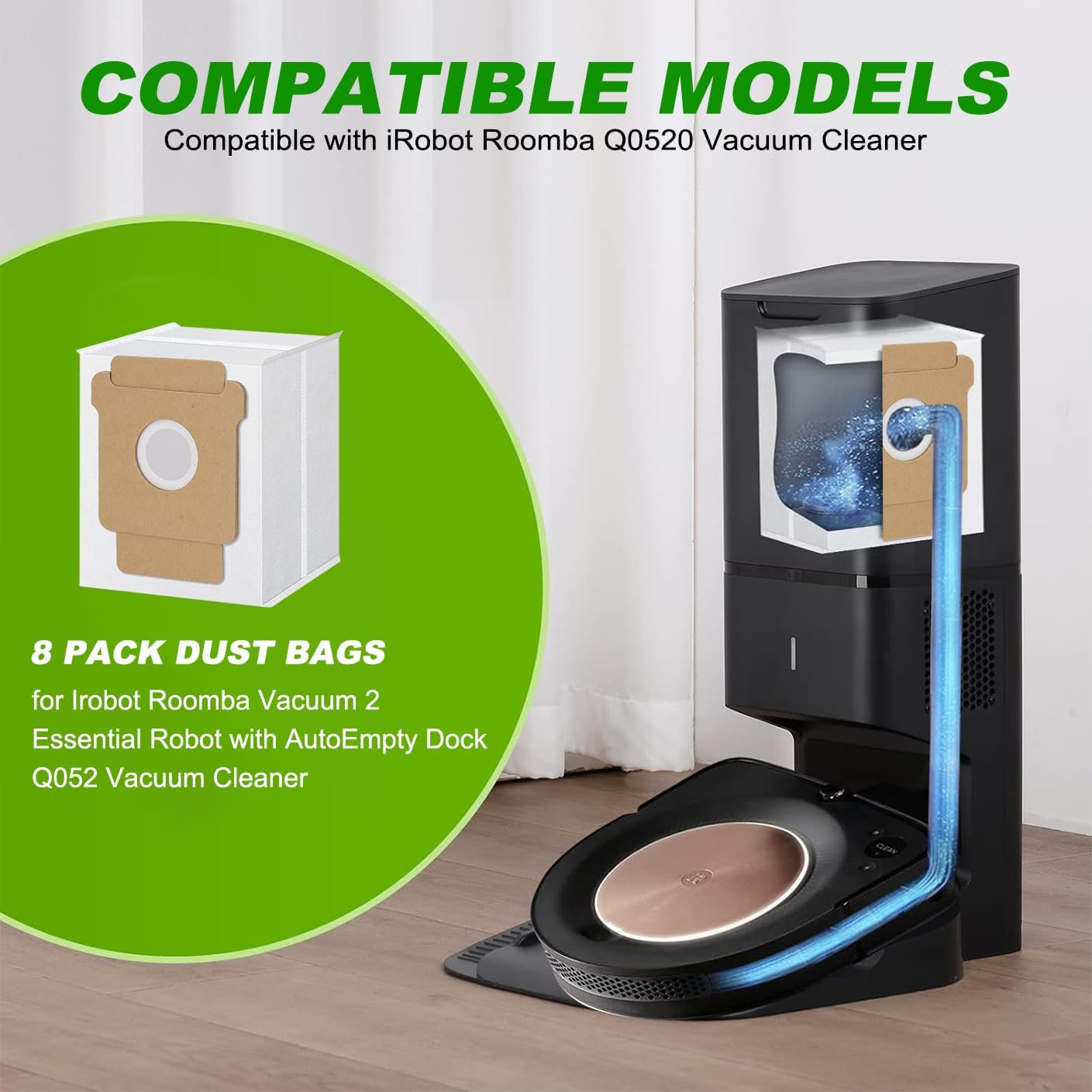 Dust Bags for iRobot Roomba Plus 405/505 Combo, AutoWash™ Self-Empty Dock Replacement Bags