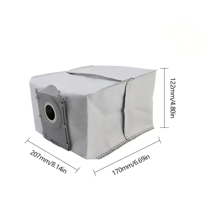 Dust Bags for ECOVACS T50/T50 Pro/T50 Max Pro, T80/T80 S, X8/X8 Pro/X8 Pro Plus, X9/X9 Pro OMNI Auto-Empty Station, 4-Layer Filtration with Antibacterial & Activated Carbon, Large Capacity Replacement
