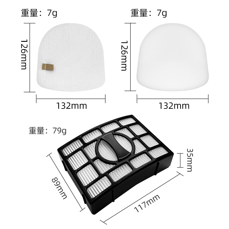 Filter Kit for Shark ZU560 ZU570 ZU572, XFFK560 Foam & Felt + XHEPA560 HEPA Filter, Replacement for Navigator Zero-M Lift-Away Speed UV650 UV725 Vacuum