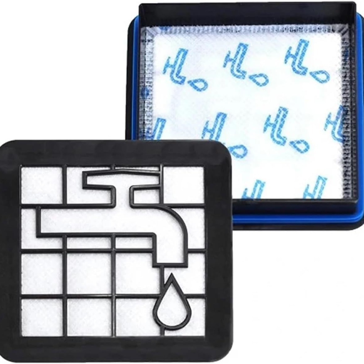 Filter Set for Philips FC9515 FC9516 FC9331 FC8632 FC9576 FC8010, Washable Pre-Filter + HEPA Filter, Replaces FC8010/01