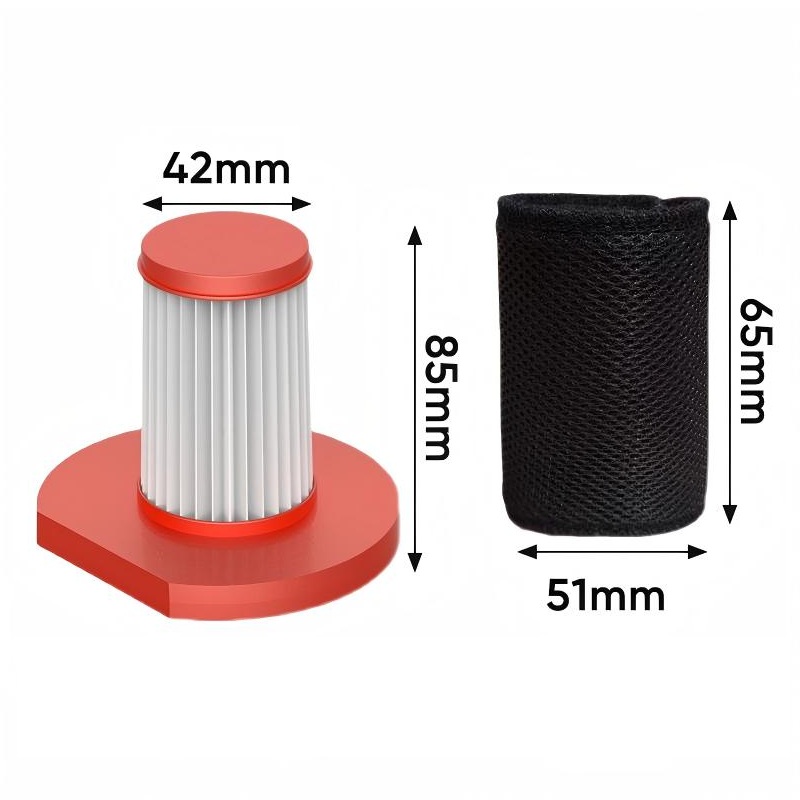 Filter Set for Deerma DX300 HF3602, HEPA Filter + Sponge Pre-Filter
