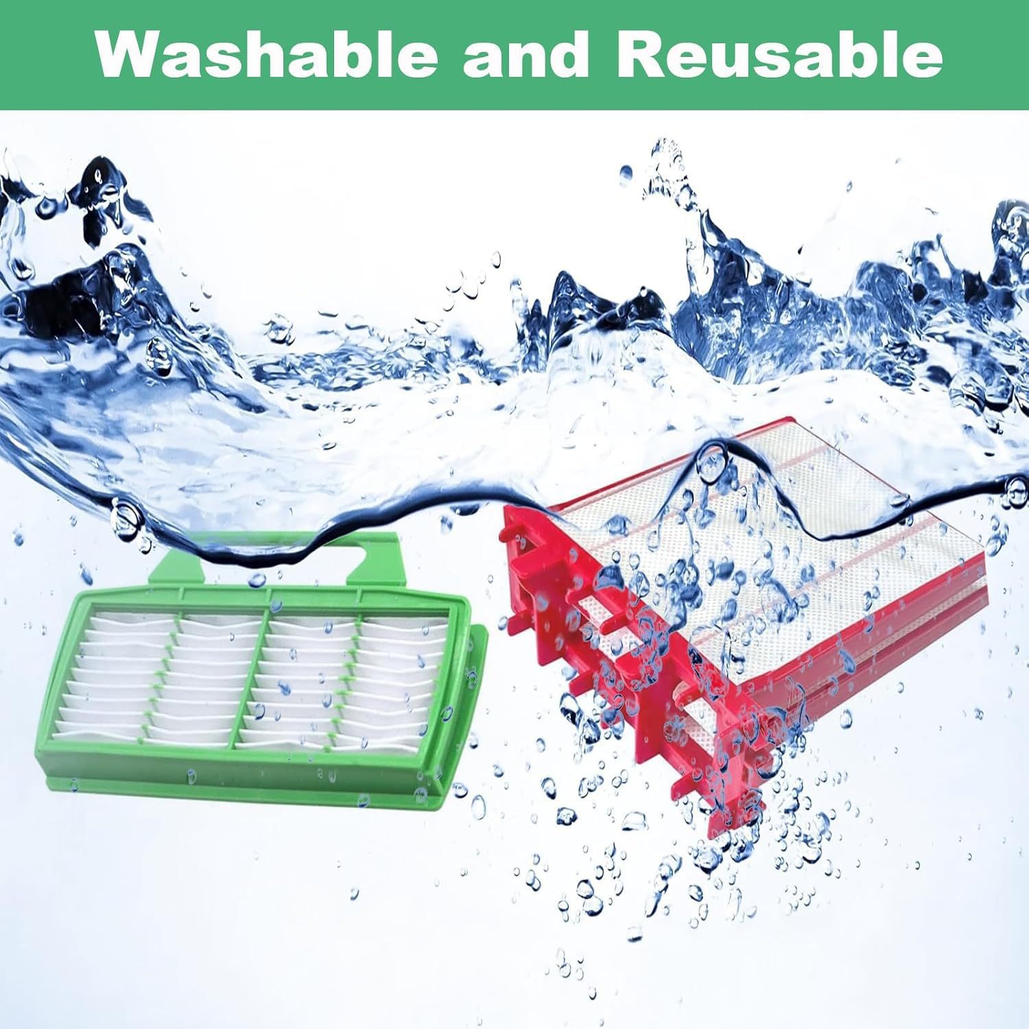 Washable & Reusable Filter Set for SEBO AirBelt K1/K2/K3 Vacuum Cleaners