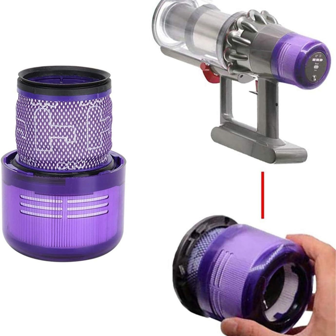 Post HEPA Filter Replacement for Dyson V11 / SV14 / V15 Detect Vacuum Cleaners