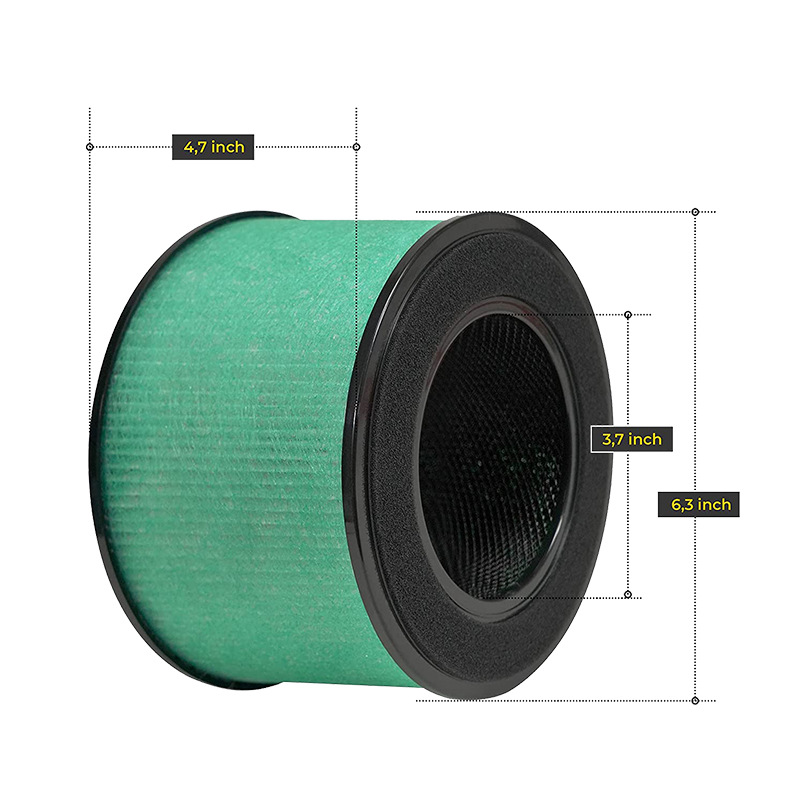 Partu BS-08 Replacement Filter H13 True HEPA & Activated Carbon Filter for Partu BS-08 Air Purifier