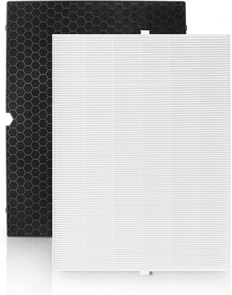 Winix 116130 Filter H Replacement Kit, True HEPA + Washable AOC Carbon Filter for Winix 5500-2 & AM80 Air Purifiers