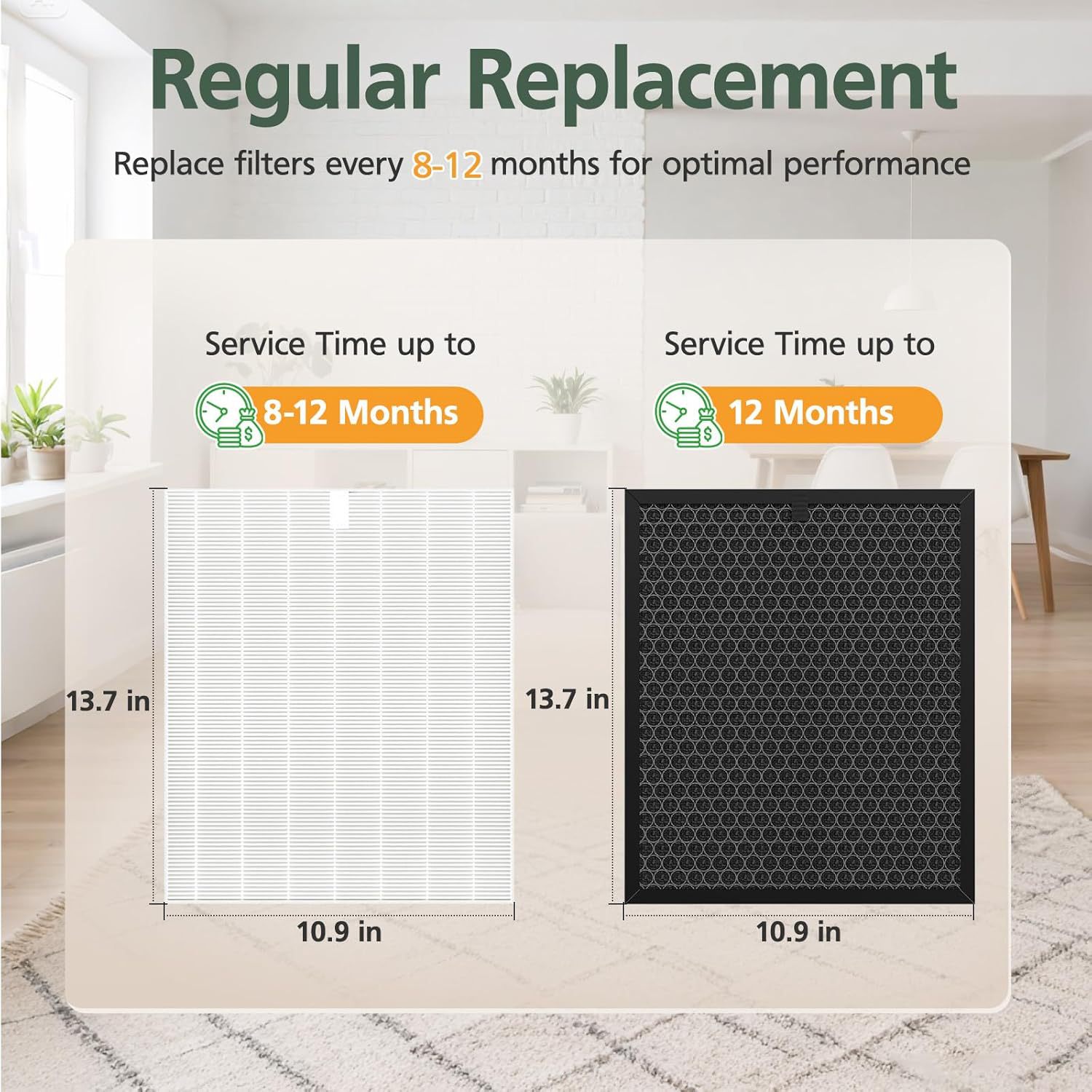 Winix 1712-0123-00 Filter Q Replacement Kit, True HEPA + AOC Carbon Filter for Winix 5510 & 5520 Air Purifiers