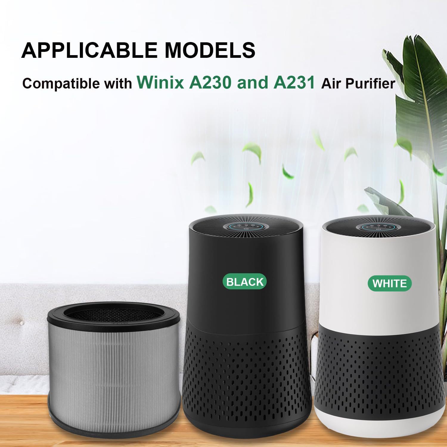 Winix 1712-0110-00 Filter O Replacement, 3-in-1 True HEPA + Activated Carbon Integrated Filter for Winix A230, A231, T500 Air Purifiers