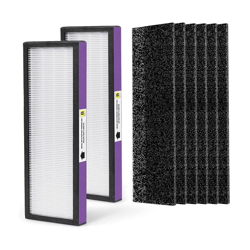 Filter B FLT4825 & Filter C FLT5000 Replacement for Germ Guardian Air Purifiers HEPA & Activated Carbon Filter Set