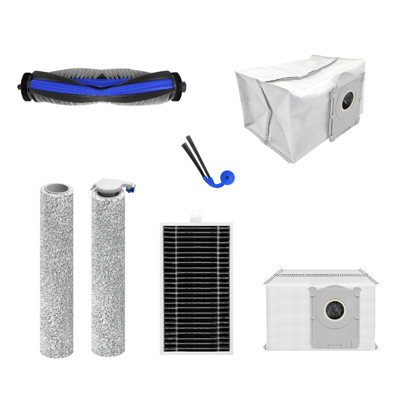 Vacuum Replacement Parts for ECOVACS Deebot X12 Pro, Roller Brush, Main Brush, Side Brush, HEPA Filter, High Capacity Dust Bag, Full Accessory Maintenance Kit