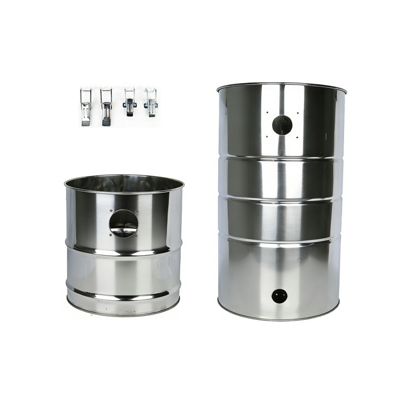 Large Capacity Stainless Steel Vacuum Dust Collector Bucket, Heavy Duty Dust Storage Barrel Replacement for Industrial Vacuum Cleaner