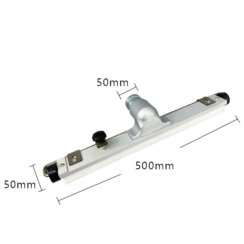 Industrial Vacuum Floor Squeegee Head, 500/510/530mm Aluminum Water Recovery Squeegee Nozzle with 50mm Hose Fitting, Wet Dry Vacuum Floor Tool & Connector Adapters Kit
